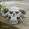 Horned Skull Garden Ornament