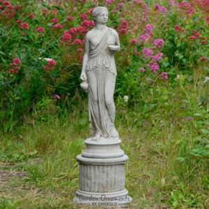Dish Girl Garden Statue