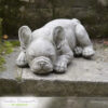 Sleeping French Bulldog Puppy Garden Statue