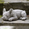 Sleeping French Bulldog Puppy Garden Statue