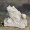 Frog on Log Garden Ornament