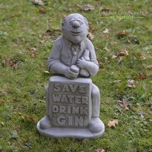 Gin Man Garden Statue