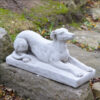 Greyhound on Plinth Garden Ornament Statue