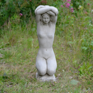 Headache Girl Garden Statue Hand Cast Stone