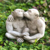 Kissing Monkeys Garden Ornament