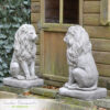 Large Lion Garden Statue Pair