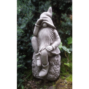 Stone Gnome Garden Ornament - Thinker Pixie