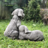 Twin Dogs Garden Statue Ornament
