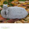 Welcome Frog Garden Ornament Cast Stone