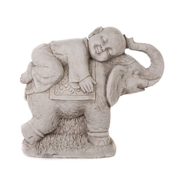 Buddha Boy on Elephant Garden Ornament