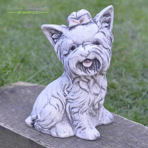 Yorkshire Terrier Stone Garden Ornament