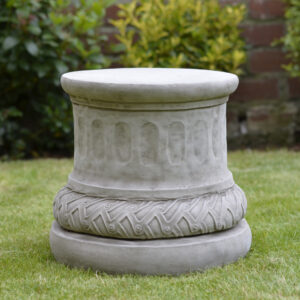 Round Carved Stone Plinth