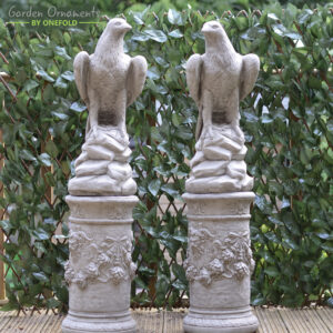 Pair of Stone Eagle Statues