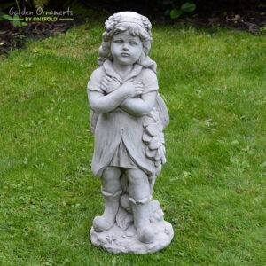 Fairy Sunflower Girl Stone Garden Statue