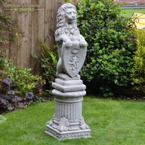 British Lion Stone Garden Statue