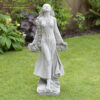 Rose Garland Girl Garden Statue