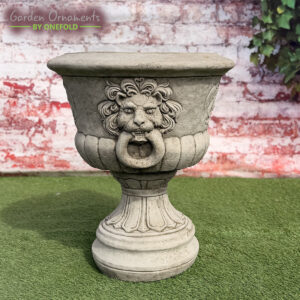 Lion Head Garden Urn